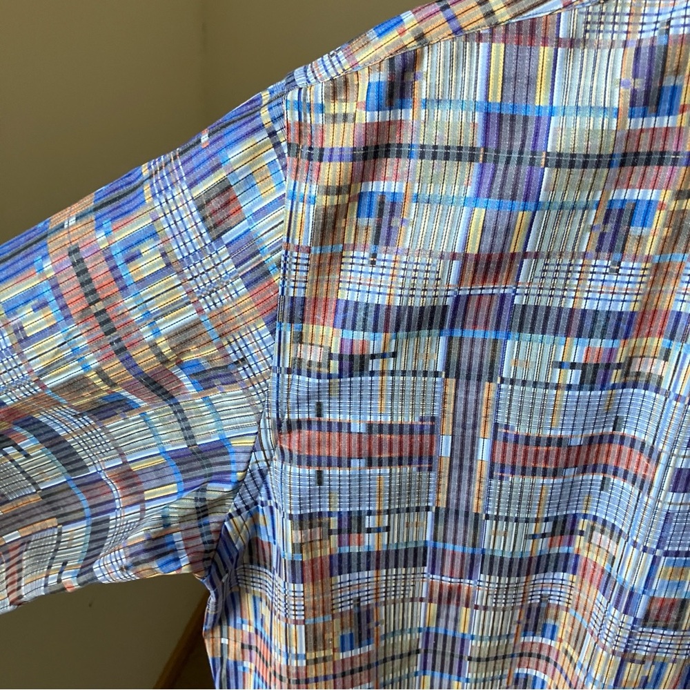 Stylish Multicolor Geometric Button Down Shirt - image 8